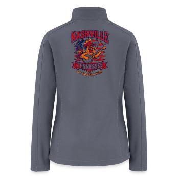 Nashville Tennessee Hot Chicken And Music - Women’s Soft Shell Jacket - gray - Back