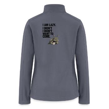 Not Today Lazy Turtle Meme - Women’s Soft Shell Jacket - gray - Back