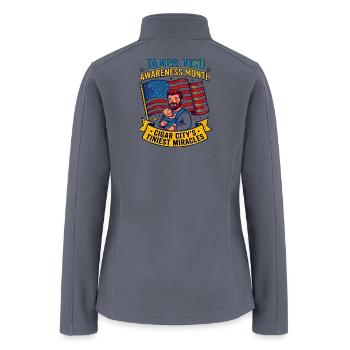 City Tampa NICU Awareness Month Tiniest Miracles - Women’s Soft Shell Jacket - gray - Back