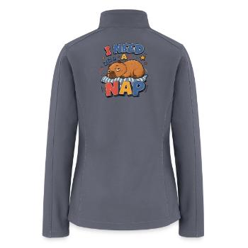 Nap Time Capybara - Women’s Soft Shell Jacket - gray - Back