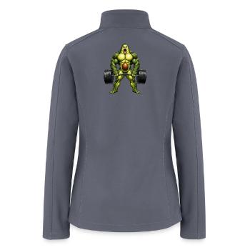 Avocado Weightlifter Bodybuilder Fitness - Women’s Soft Shell Jacket - gray - Back