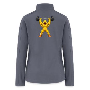 Duck Weightlifter Bodybuilder Fitness - Women’s Soft Shell Jacket - gray - Back