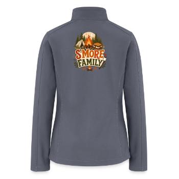 Smore Family Campfire Smores Camping - Women’s Soft Shell Jacket - gray - Back
