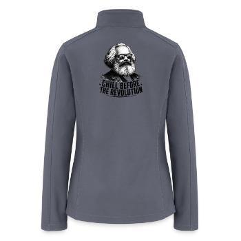 Chill Before the Revolution Revolutionar Karl Marx - Women’s Soft Shell Jacket - gray - Back