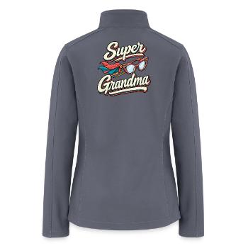 Super Grandma Retro Flair - Women’s Soft Shell Jacket - gray - Back