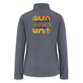 rainbow aesthetic, colorful gift, rainbow lover - Women’s Soft Shell Jacket - gray - Back