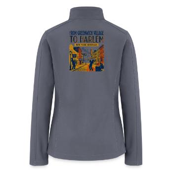 York New From Greenwich Village To Harlem Heritage - Women’s Soft Shell Jacket - gray - Back