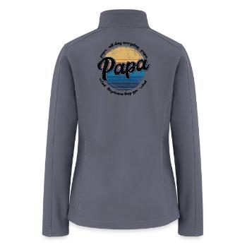 Papa Sunset Retro Circle - Women’s Soft Shell Jacket - gray - Back