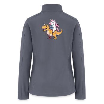 The Horned Duo - Women’s Soft Shell Jacket - gray - Back