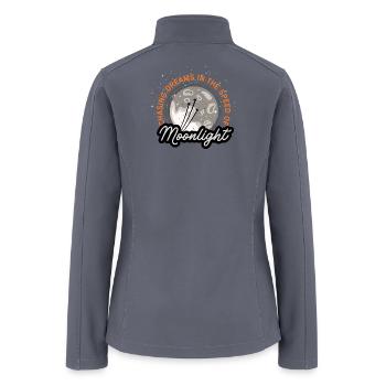 Chasing Dreams | Moonlight Moon Art - Women’s Soft Shell Jacket - gray - Back