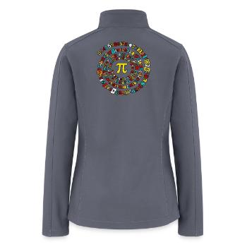 Pi Day Spiral Math Pi Day - Women’s Soft Shell Jacket - gray - Back