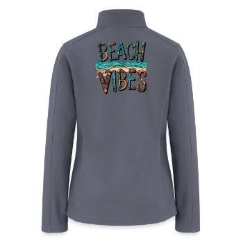 Beach Vibes Colorful Letters - Women’s Soft Shell Jacket - gray - Back