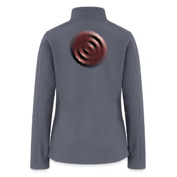 Rose Gold Spiral Ring Abstract - Women’s Soft Shell Jacket - gray - Back