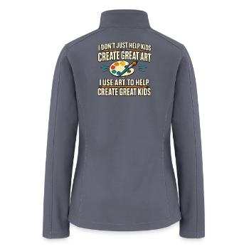Art to Help Kids Create Great Art - Women’s Soft Shell Jacket - gray - Back