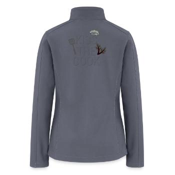 Kiss the Cook Kitchen Print - Women’s Soft Shell Jacket - gray - Back