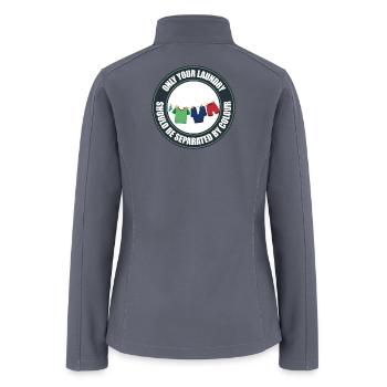 Only your laundry colours circle white background - Women’s Soft Shell Jacket - gray - Back