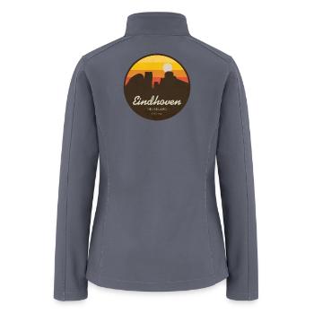 Eindhoven Sunset Retro Badge - Women’s Soft Shell Jacket - gray - Back