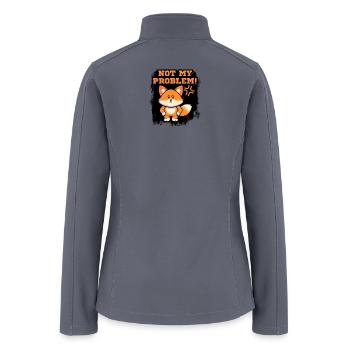 Not My Problem Fox - Women’s Soft Shell Jacket - gray - Back