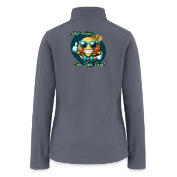 Chef Burger - Women’s Soft Shell Jacket - gray - Back