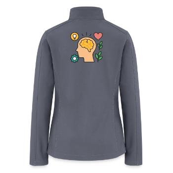 Mindful Brain Growth Illustration - Women’s Soft Shell Jacket - gray - Back