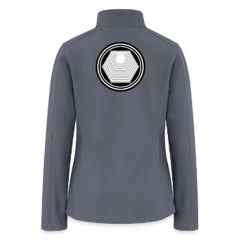 Geometric Hexagon Pattern Design - Women’s Soft Shell Jacket - gray - Back