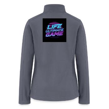 Life Is The Ultimate Game Neon - Women’s Soft Shell Jacket - gray - Back