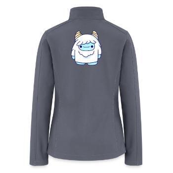 Cute Cryptid Yeti - Women’s Soft Shell Jacket - gray - Back
