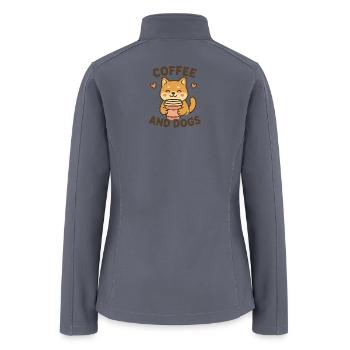 Coffee and Dogs Delight - Women’s Soft Shell Jacket - gray - Back