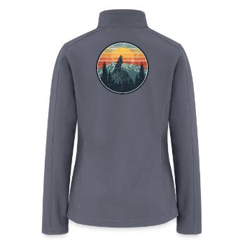Howling Wolf Sunset Crest - Women’s Soft Shell Jacket - gray - Back