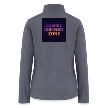 Cosmic Comfort Zone Gradient - Women’s Soft Shell Jacket - gray - Back