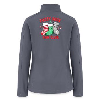 Fuzzy Sock Fan Club - Women’s Soft Shell Jacket - gray - Back