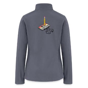 Nostalgia Retro Cassette Tape Pencil 2000 Vibes - Women’s Soft Shell Jacket - gray - Back