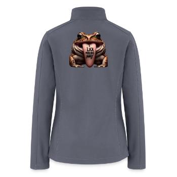 ​I Lick Problems Away - Funny Toad Meme - Women’s Soft Shell Jacket - gray - Back