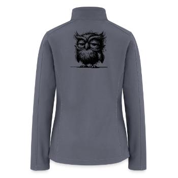 Owl I'm Not Grumpy, Just Sleepy - Women’s Soft Shell Jacket - gray - Back