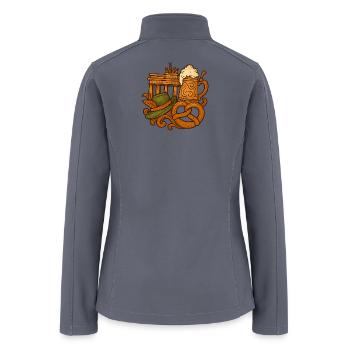 Germany Oktoberfest Brew and Pretzel Mash - Women’s Soft Shell Jacket - gray - Back