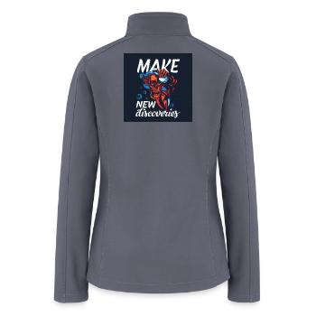 Make New Discoveries Skull Dive - Women’s Soft Shell Jacket - gray - Back