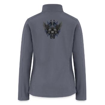 Winged Skull Dagger Emblem - Women’s Soft Shell Jacket - gray - Back