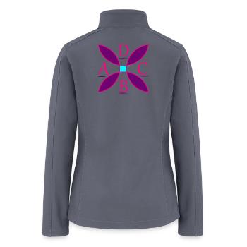 Four-Petal Letter Cross - Women’s Soft Shell Jacket - gray - Back