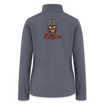 ''For Fork's Sake'' - Women’s Soft Shell Jacket - gray - Back