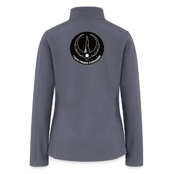 Rebellion Loon Logo for White  - Women’s Soft Shell Jacket - gray - Back