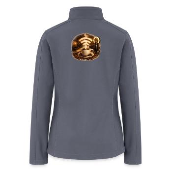 Coffee Studio Vibes: Warm Brew & Mic - Women’s Soft Shell Jacket - gray - Back