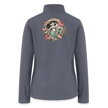 Mermaid in Rose Circle - Women’s Soft Shell Jacket - gray - Back