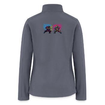 Neon Robot Clash - Women’s Soft Shell Jacket - gray - Back