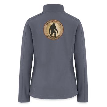 Cryptid Believer Sasquatch Coin - Women’s Soft Shell Jacket - gray - Back