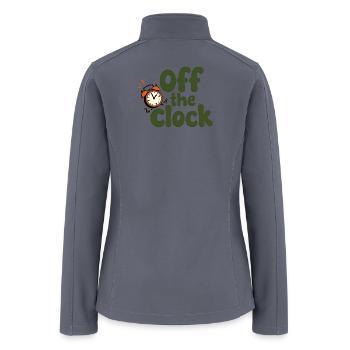 Off the Clock Playful Time Graphic - Women’s Soft Shell Jacket - gray - Back