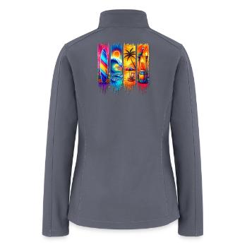 the beach is nice - Women’s Soft Shell Jacket - gray - Back