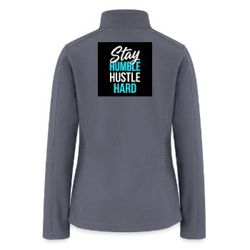 Stay Humble Hustle Hard - Women’s Soft Shell Jacket - gray - Back