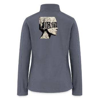 Abstract Anti‑War Dignity Art - Women’s Soft Shell Jacket - gray - Back