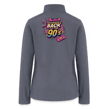 Back to the 90s Retro Cassette - Women’s Soft Shell Jacket - gray - Back
