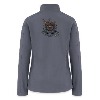 Wild Wolf Moon Crown - Women’s Soft Shell Jacket - gray - Back